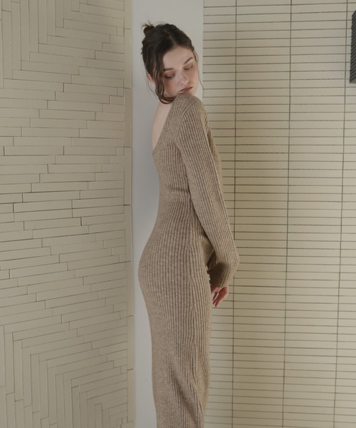 「Mili affinity」 ニットワンピース FREE ベージュ レディース_画像5