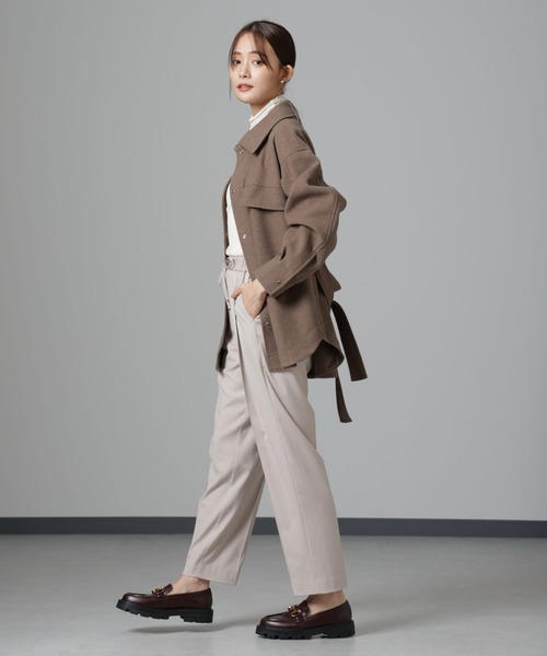 「NANO universe」 イージーパンツ X-SMALL ベージュ レディース_画像7