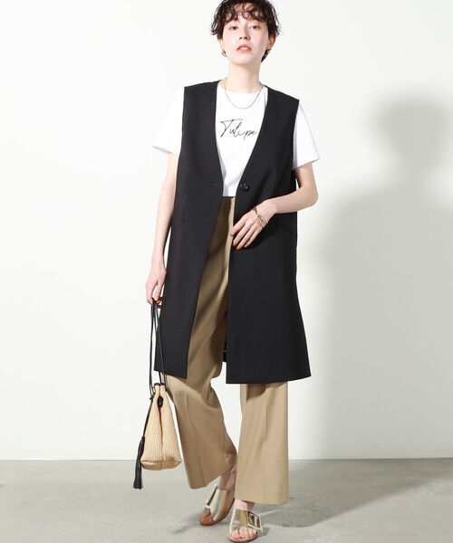 「NOLLEY'S」 ベスト 38 ネイビー レディース_画像3