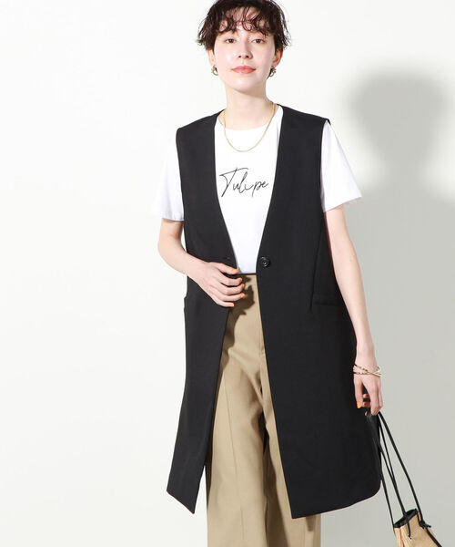 「NOLLEY'S」 ベスト 38 ネイビー レディース_画像4