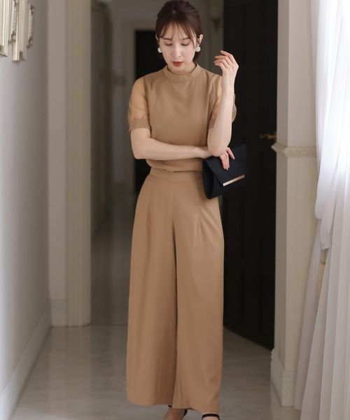 「PourVous」 セットアップ L ベージュ レディース_画像9