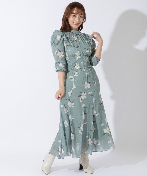 「WILLSELECTION」 7分袖ワンピース MEDIUM ベージュ レディースの画像