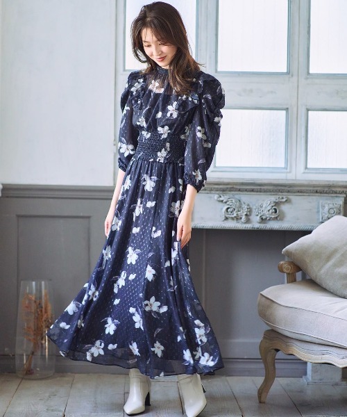 「WILLSELECTION」 7分袖ワンピース MEDIUM ベージュ レディースの画像