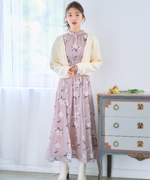 「WILLSELECTION」 7分袖ワンピース MEDIUM ベージュ レディースの画像