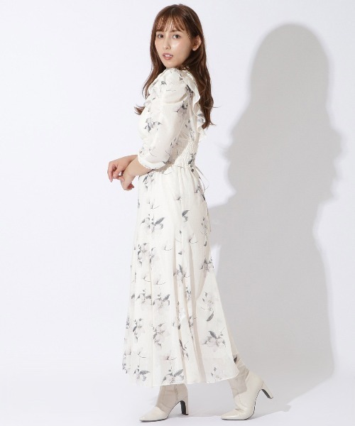 「WILLSELECTION」 7分袖ワンピース MEDIUM ベージュ レディースの画像