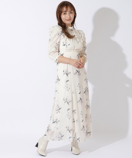 「WILLSELECTION」 7分袖ワンピース MEDIUM ベージュ レディースの画像