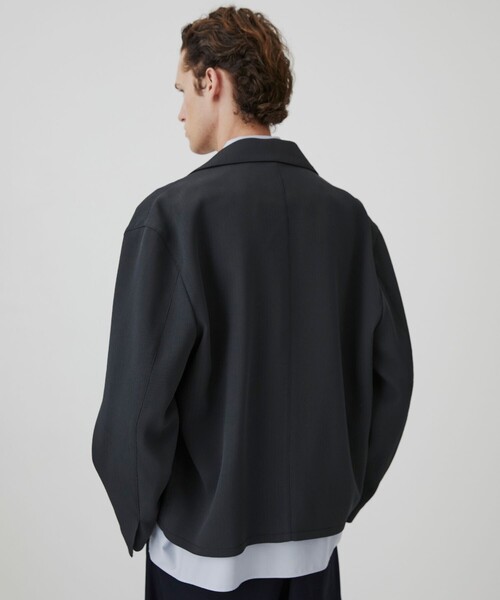 ブルゾン アウター 「新作」COLD DRY PLEATS ハリントンブルゾン　｜防シワ/接触冷感/イージーケア/通気性/春服/ムレ防止/ダブルジップの画像