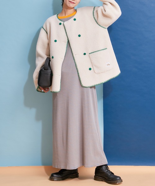 「HELLO.SANFRANCISCO」 ノーカラージャケット ONE SIZE アイボリー レディースの画像