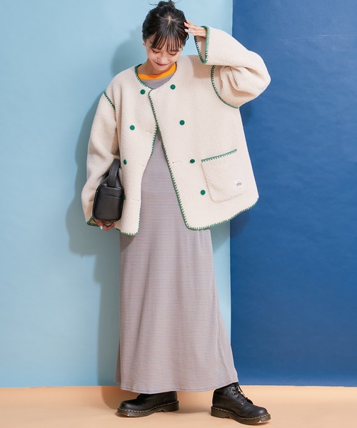 「HELLO.SANFRANCISCO」 ノーカラージャケット ONE SIZE アイボリー レディースの画像