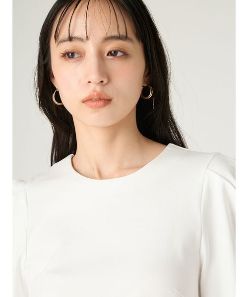 tシャツ シアーペプラムカットトップス／ウォッシャブル レディースの画像
