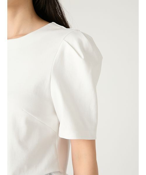 tシャツ シアーペプラムカットトップス／ウォッシャブル レディースの画像
