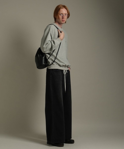 「LURAKU」 スウェットカットソー MEDIUM グレー メンズ_画像8