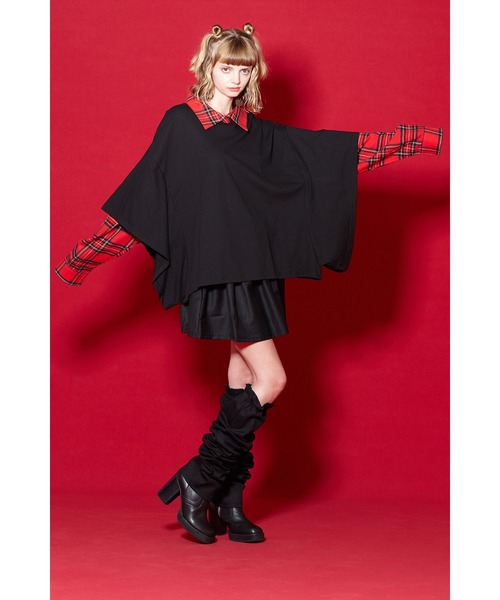「ankoROCK」 長袖Tシャツ ONE SIZE レッド メンズ_画像2
