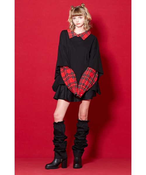 「ankoROCK」 長袖Tシャツ ONE SIZE レッド メンズ_画像4