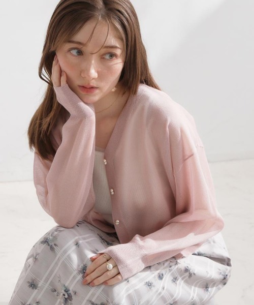 Couture Brooch（クチュール ブローチ） カーディガン 「洗える 