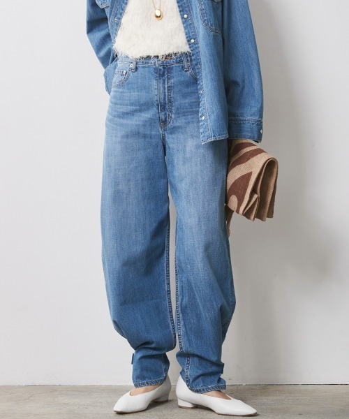 「CHIC STYLE」 デニムパンツ 98 ブルー レディース_画像6