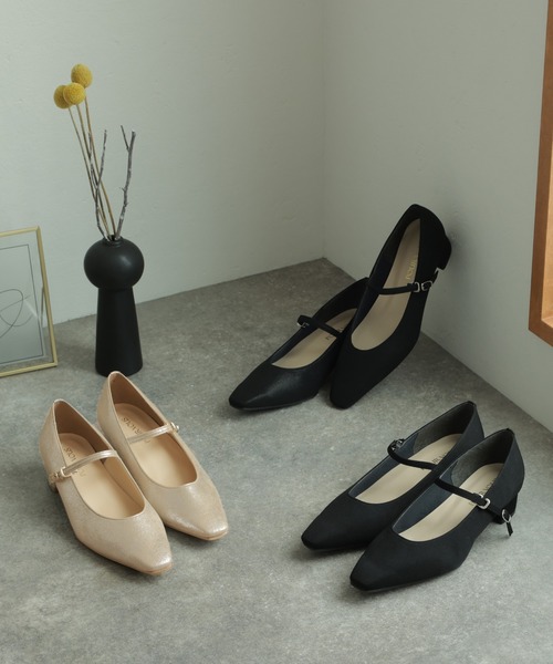 「PourVous」 パンプス 24.5cm ゴールド レディース_画像3