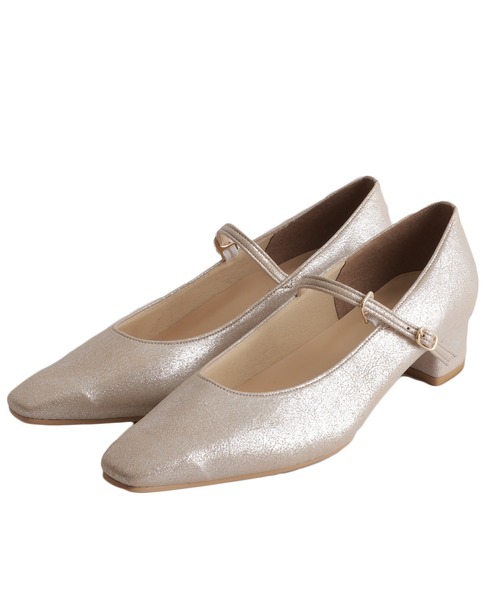 「PourVous」 パンプス 24.5cm ゴールド レディース_画像5