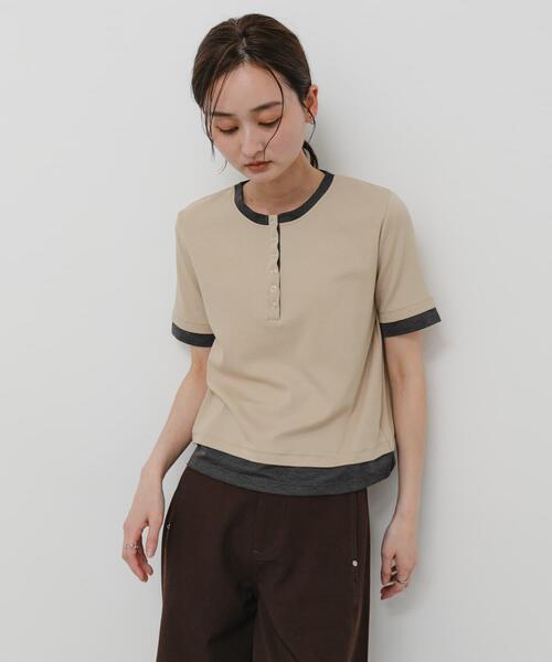 SENSE OF PLACE by URBAN RESEARCH ヘンリーネック tシャツ 半袖 