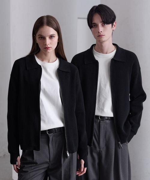 「CLEL」 ニットカーディガン L ブラック メンズ_画像8