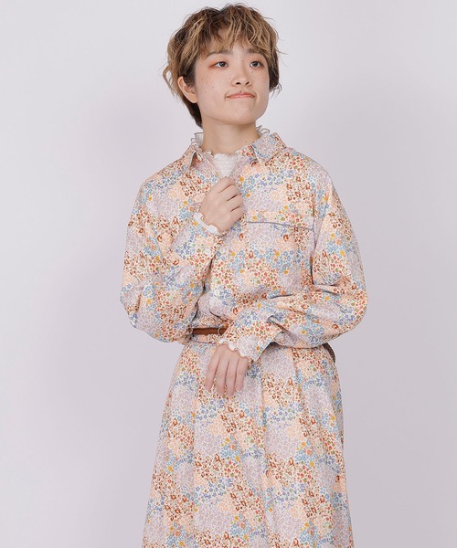 「DOUBLE NAME」 長袖シャツ FREE ネイビー レディース_画像4