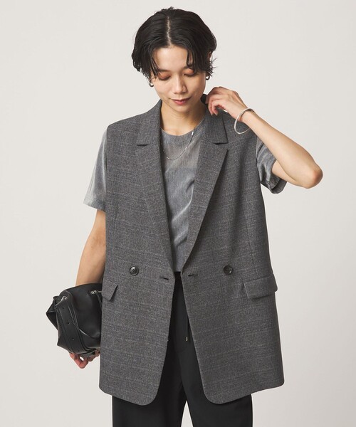 美品 green label relaxing ライトツイードライクジレ green label relaxing（グリーンレーベルリラクシング） ベスト ジレ