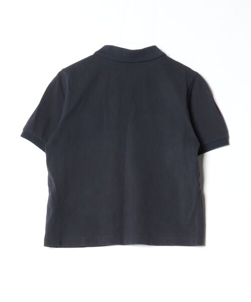 「MARITHE + FRANCOIS GIRBAUD」 ワンポイント半袖ポロシャツ M ネイビー レディース_画像2