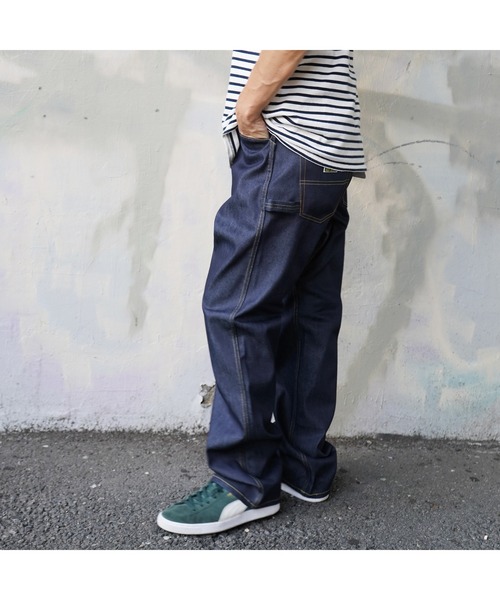 「BEN DAVIS」 デニムパンツ 32inch インディゴブルー メンズ_画像4