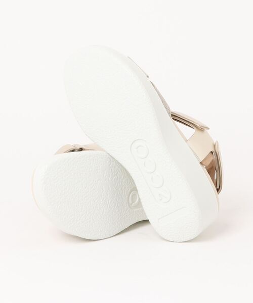 「ECCO」 フラットサンダル 38 ゴールド レディース_画像3