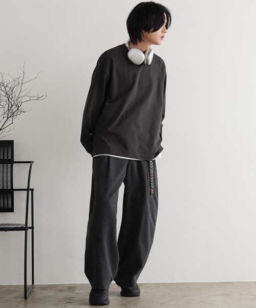 「WYM LIDNM」 スラックス S チャコール メンズ_画像5