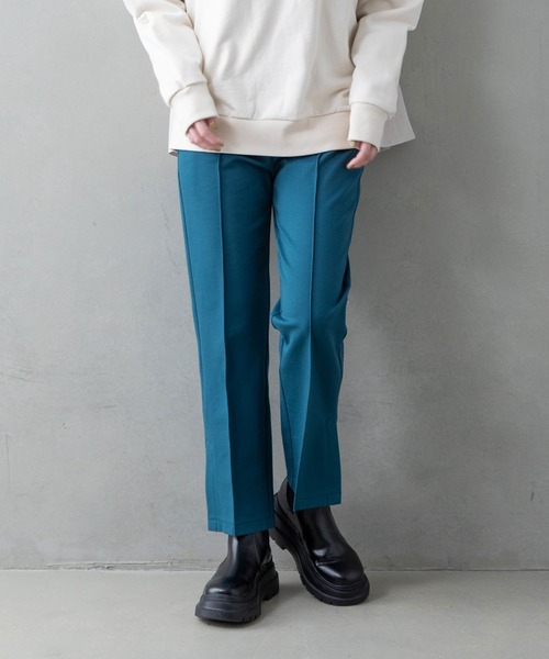 「MARECHAL TERRE」 イージーパンツ MEDIUM ブルーグリーン レディース_画像2