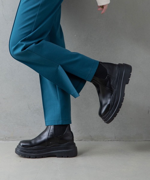 「MARECHAL TERRE」 イージーパンツ MEDIUM ブルーグリーン レディース_画像4