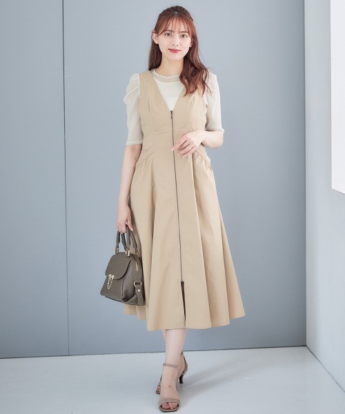 「12Twelve Agenda」 サロペットスカート M ベージュ レディース_画像4