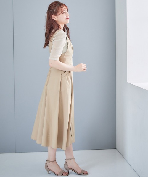 「12Twelve Agenda」 サロペットスカート M ベージュ レディース_画像6