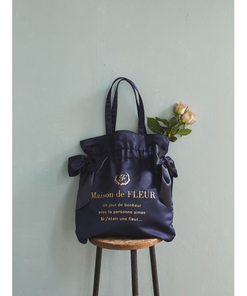 「Maison de FLEUR」 トートバッグ FREE ネイビー レディース_画像7