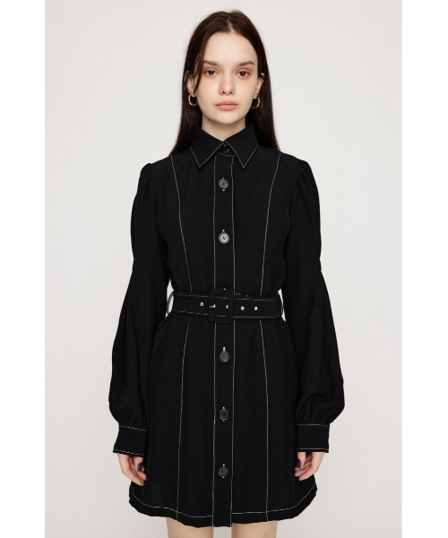「SLY」 シャツワンピース 1 ブラック レディース_画像4