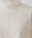 ブラウス シャツ コットンレースチュニック レ...の詳細画像5
