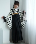 着物 袴セット ニコアンティーク 衿&袖ブラッ...の詳細画像3