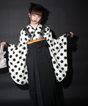 着物 袴セット ニコアンティーク 衿&袖ブラッ...の詳細画像1