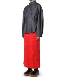 LE CIEL BLEU（ルシェルブルー） スカート スクラッチチェックニット