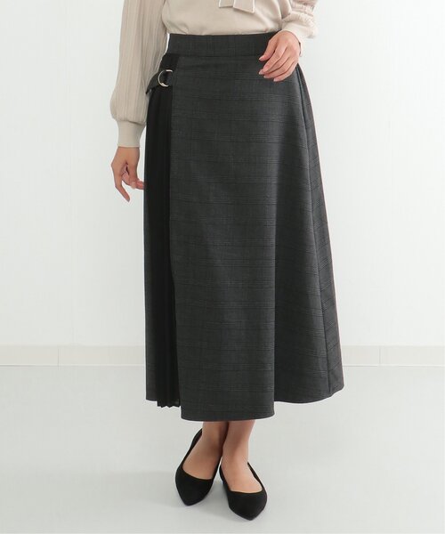 IKKA LOUNGE スカート チェックサイドプリーツスカート : ZOZOTOWN