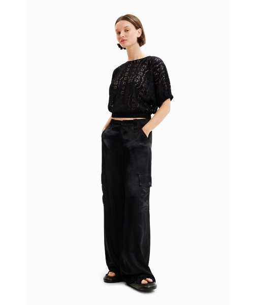 Desigual デシグアル ブラウス シャツ 半袖 パフスリーブ レース ショートブラウス レディース ZOZOTOWN Yahoo 店 - 通販 - Yahoo ショッピング