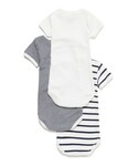 ベビー服 ロンパース 半袖ボディ3枚組の詳細画像1