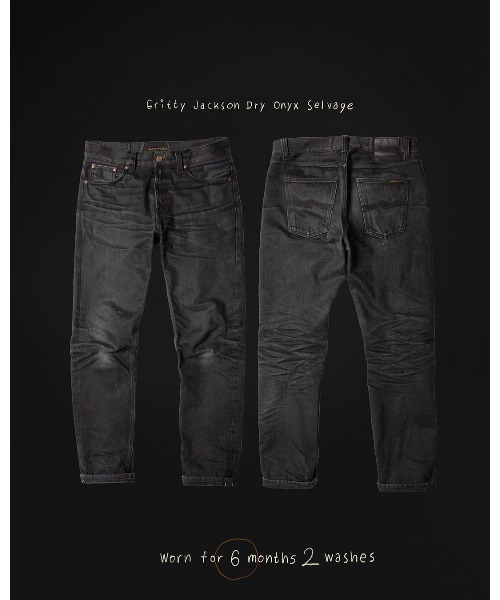 ジーンズ Gritty Jackson Dry Onyx Selvage グリッティージャクソン レギュラーストレート ジーンズ(レングス30)の画像