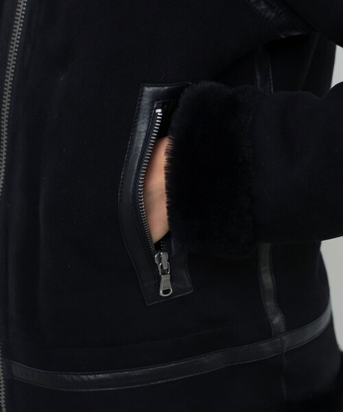 BACCA（バッカ） ムートンコート ボアコート ラムレザー ムートン