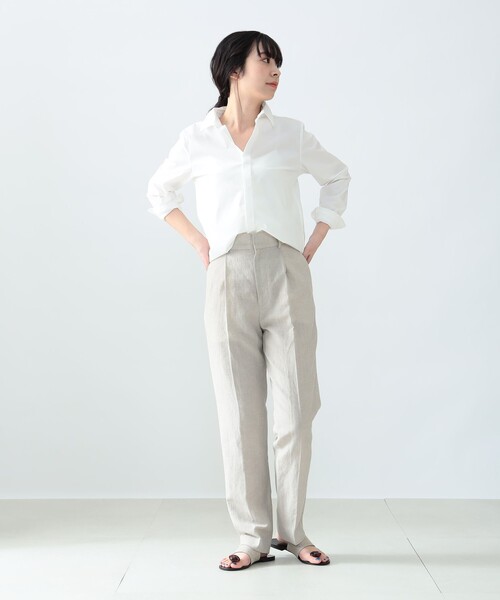 ブラウス シャツ AK+1 / 刺繍 レギュラーカラーシャツ レディース EFFE BEAMS ブラウス シャツ AK+1 / 刺繍 レギュラーカラー