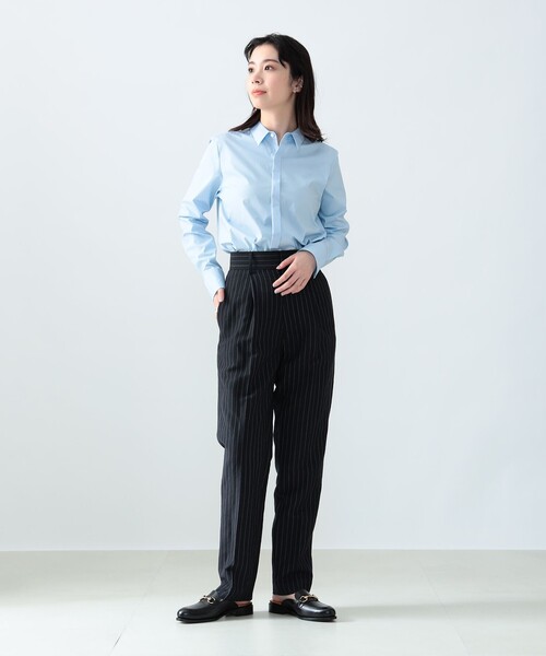 ブラウス シャツ AK+1 / 刺繍 レギュラーカラーシャツ レディース EFFE BEAMS ブラウス シャツ AK+1 / 刺繍 レギュラーカラー