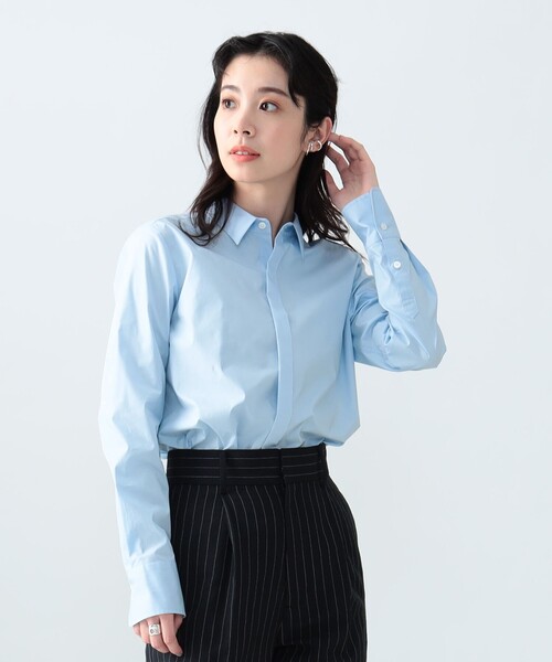 ブラウス シャツ AK+1 / 刺繍 レギュラーカラーシャツ レディース EFFE BEAMS ブラウス シャツ AK+1 / 刺繍 レギュラーカラー