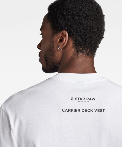 送料込★G-Star★Archive Boxy Tシャツ G-STAR RAW tシャツ ARCHIVE PRINT BOXY T-SHIRT/オーバーサイズ