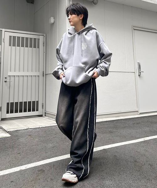 【THEAIRTOWN】ビンテージ カットアウト デニム パンツ 96thes SELECT】ヴィンテージライク サイドフリンジライン
